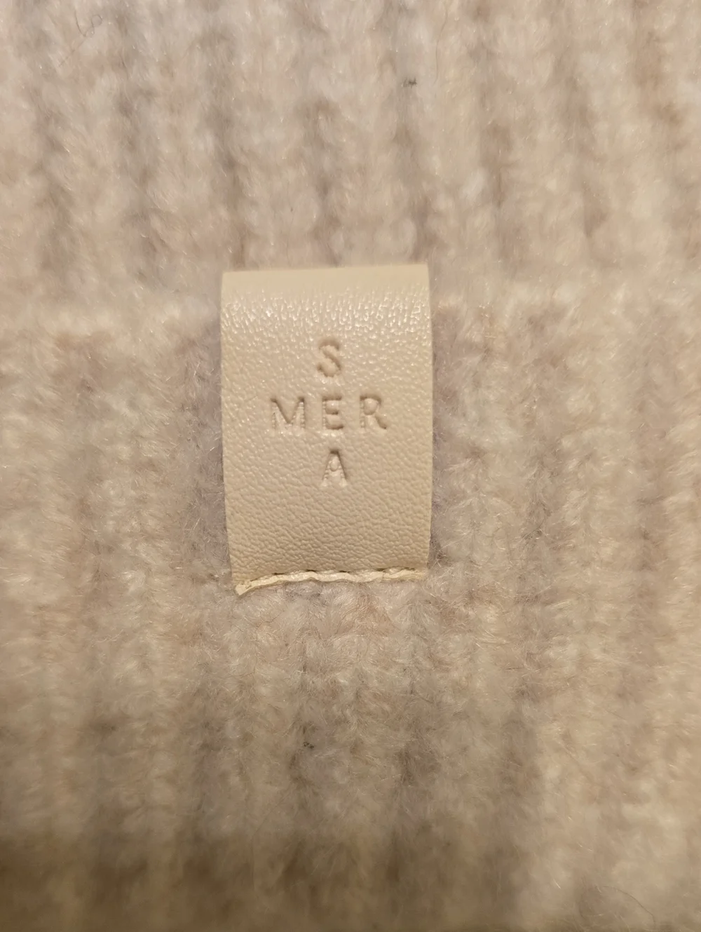 Mer Sea Kids Cream Knit Beanie with Heart Detail